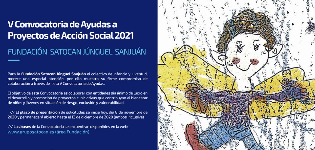 La Fundación Satocan Júnguel Sanjuán convoca ayudas para proyectos sociales